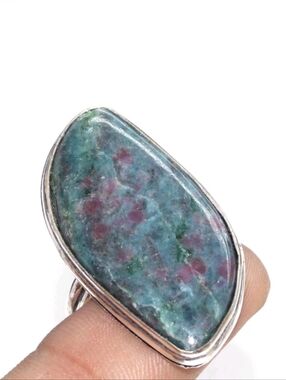 Ruby Fuchsite Gemstone 925 Sterling Silver Handmade Ring